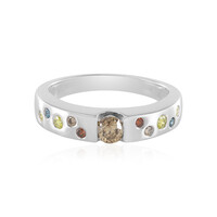 Anello in argento con Diamante Champagne I2