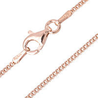 Catenina groumette in argento 925 placcato oro rosa - 45 cm - 2,8 g