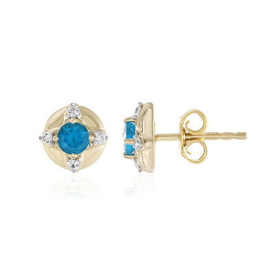 Orecchini in argento con Apatite Blu Neon