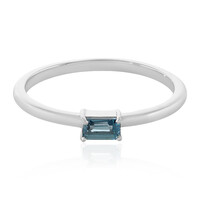 Anello in argento con Topazio Blu Londra
