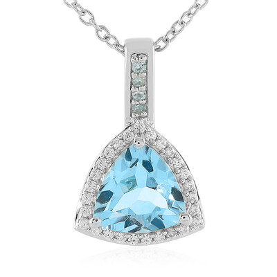 Collana in argento con Topazio Blu Cielo