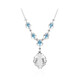 Collana in argento con Topazio Bianco