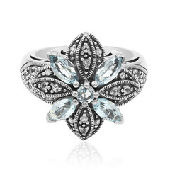 Anello in argento con Topazio Blu Cielo
