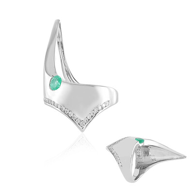 Anello in argento con Smeraldo Russo (de Melo)
