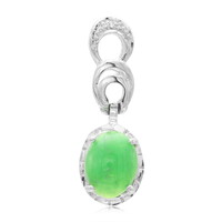 Ciondolo in argento con Crisoprasio Imperiale