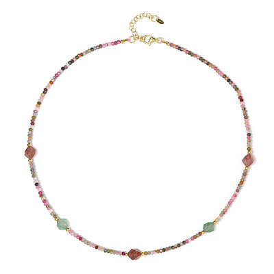 Collana in argento con Quarzo Fragola