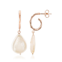 Orecchini in argento con Perla Ming color Pesca (TPC)