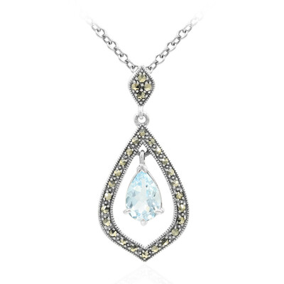 Collana in argento con Topazio Blu Cielo