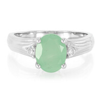 Anello in argento con Calcedonio Verde
