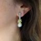 Orecchini in argento con Perla Mabe Bianca (Gems en Vogue)