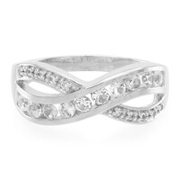 Anello in argento con Topazio Bianco