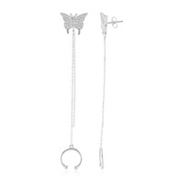 Orecchini in argento con Topazio Bianco