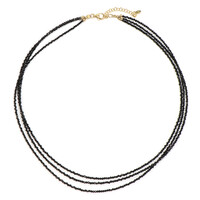 Collana in argento con Spinello Nero