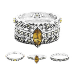 Anello in argento con Citrino