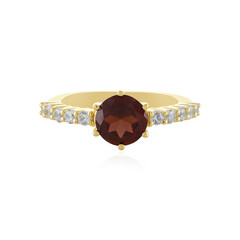 Anello in argento con Granato Mozambico