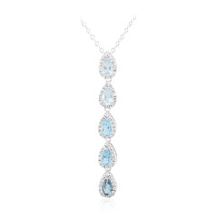 Collana in argento con Topazio Blu Cielo