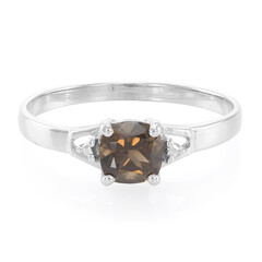 Anello in argento con Quarzo Fumè