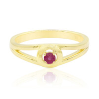 Anello in oro con Berillo Rosso