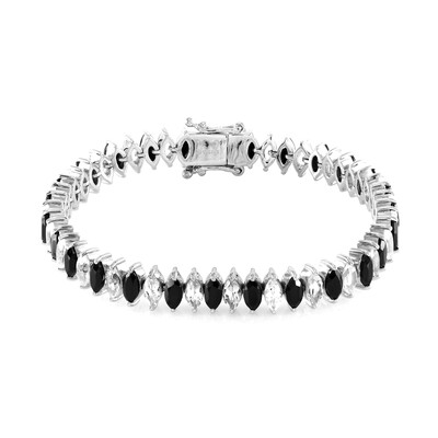 Bracciale in argento con Spinello Nero