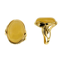 Anello in argento con Ambra Baltica
