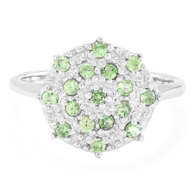 Anello in argento con Granato Menta Merelani