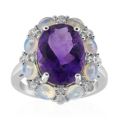 Anello in argento con Ametista Zambiana