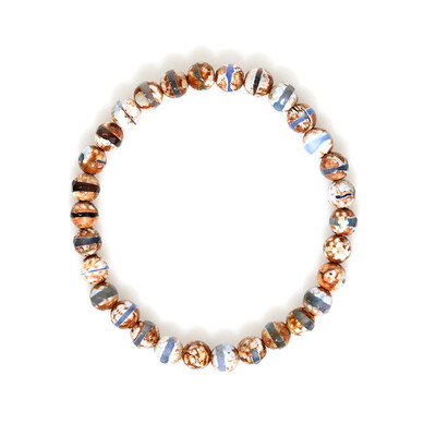 Bracciale con Agata Lace Blu Tibetana