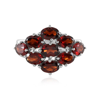 Anello in argento con Granato Mozambico