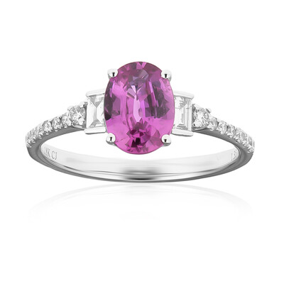 Anello in oro con Zaffiro Rosa (CIRARI)
