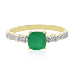 Anello in oro con Smeraldo Brasiliano