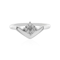 Anello in argento con Diamante I4 (J)