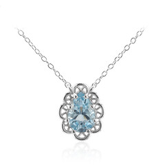 Collana in argento con Topazio Blu Cielo