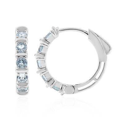 Orecchini in argento con Topazio Blu Cielo