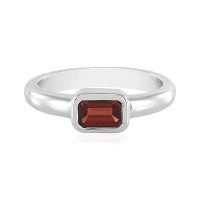 Anello in argento con Granato Mozambico