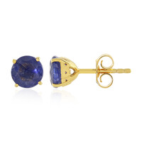Orecchini in argento con Zaffiro Blu del Madagascar