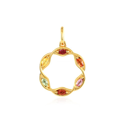 Ciondolo in argento con Zaffiro Fancy