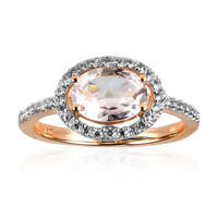 Anello in oro con Berillo Rosa non riscaldato