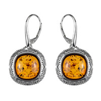 Orecchini in argento con Ambra Baltica