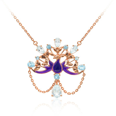 Collana in argento con Topazio Blu Cielo
