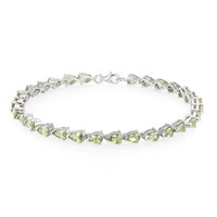 Bracciale placcato in platino con Zaffiro del Mozambico