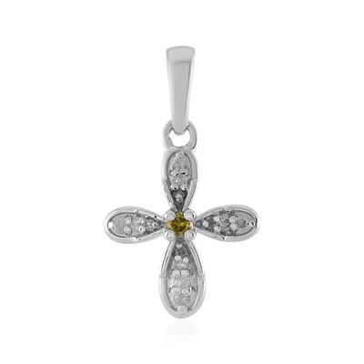 Ciondolo in argento con Diamante Giallo I2