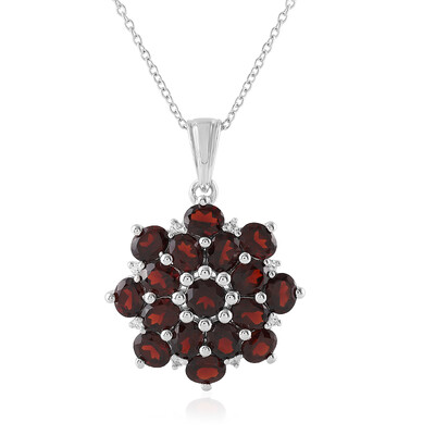 Collana in argento con Granato Mozambico