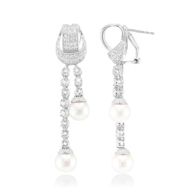 Orecchini in argento con Perla d'Acqua Dolce Bianca