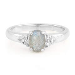 Anello in argento con Labradorite