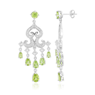 Orecchini in argento con Peridoto della Birmania