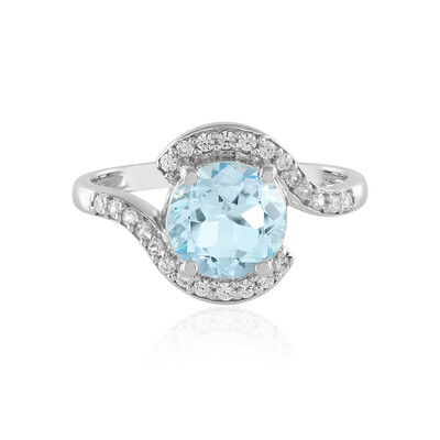 Anello in argento con Topazio Blu Cielo