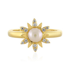 Anello in argento con Perla d'Acqua Dolce Bianca