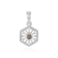 Ciondolo in argento con Diamante Champagne I2