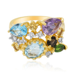 Anello in argento con Topazio Blu Cielo