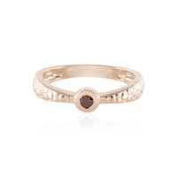 Anello in argento con Diamante Rosso I2